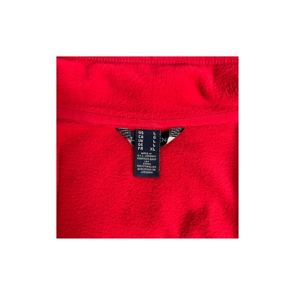 Lands' End Women's Size L Zip-Front Fleece Vest Long Red - Picture 3 of 10